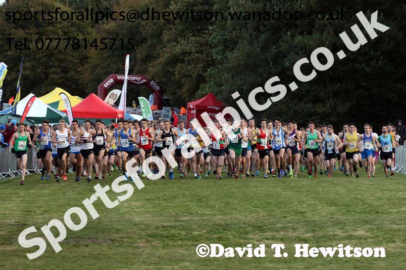 Senior men, 2016 National Cross Country Relays, Berry Hill Park, Mansfield. Photo: David T. Hewitson/Sports for All Pics